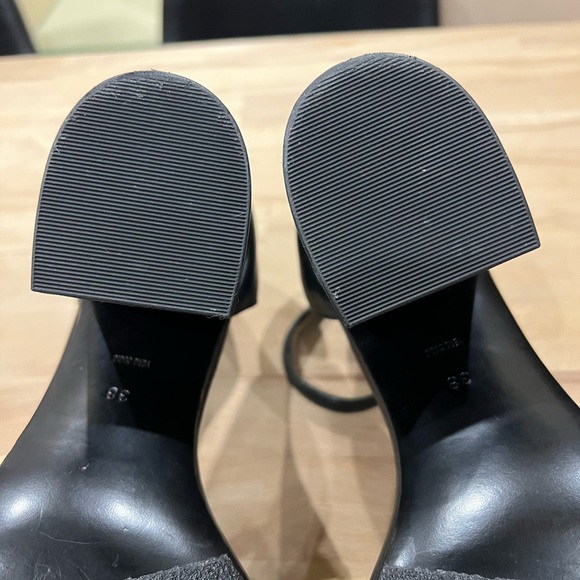 Alexander Wang Abby Dome-Studded Tilt-Heel City Sandal Leather size 38/ US 7.5 - Picture 9 of 11